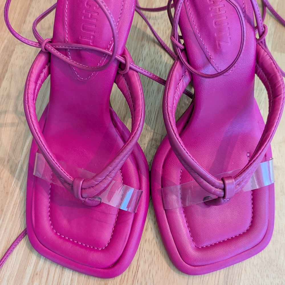 Schutz Pink Strappy Women's Sandals